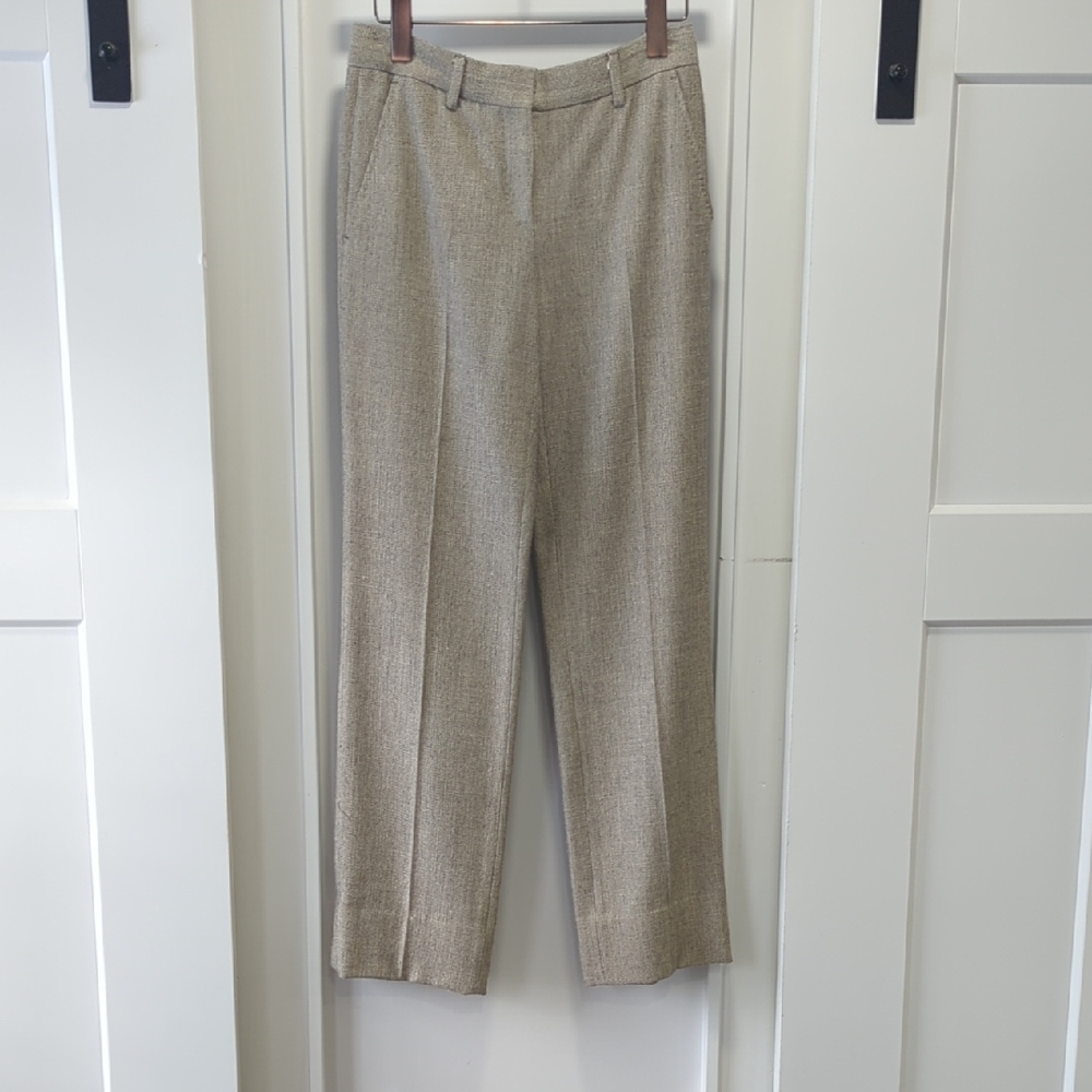 MISSONI Textured Black and Cream Wool Trousers Size 40 EUR 4 US